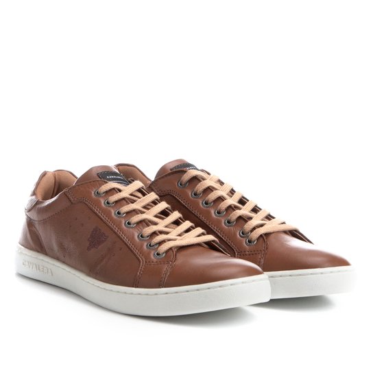 Sapatênis Couro Cavalera Ben Masculino - Marrom Menor preço em Sapatênis Couro Cavalera Ben Masculino - Marrom