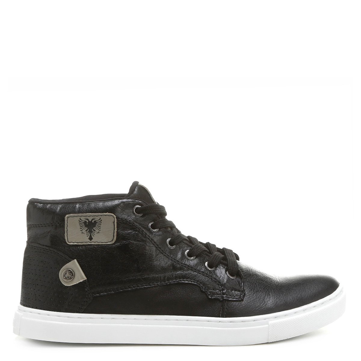 Sapatênis Couro Cavalera Levy - Preto | Netshoes