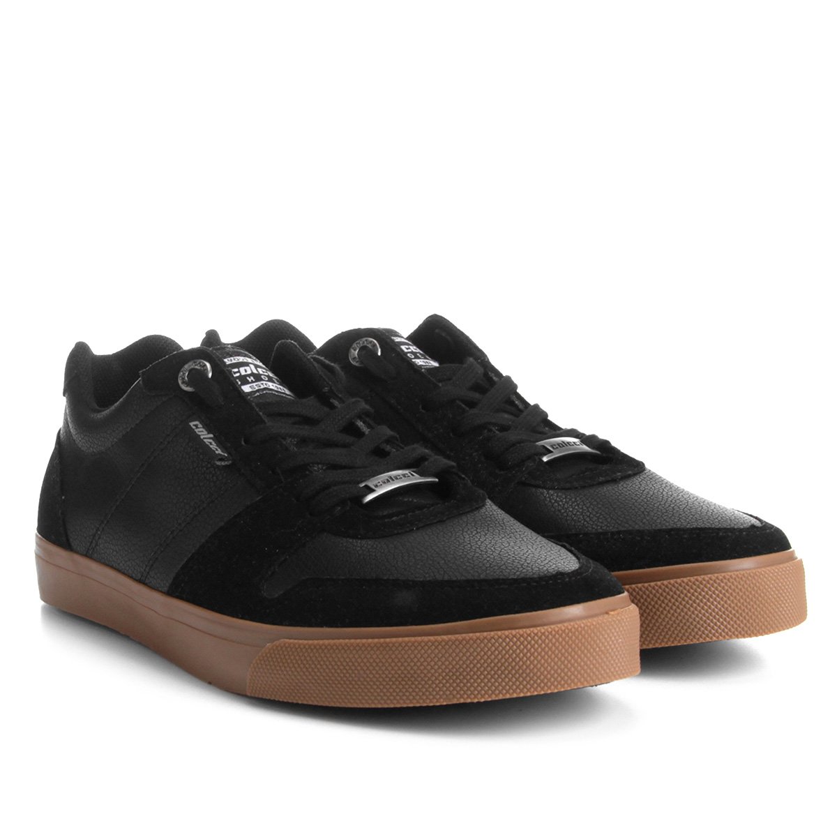 sapatênis colcci recortes preto