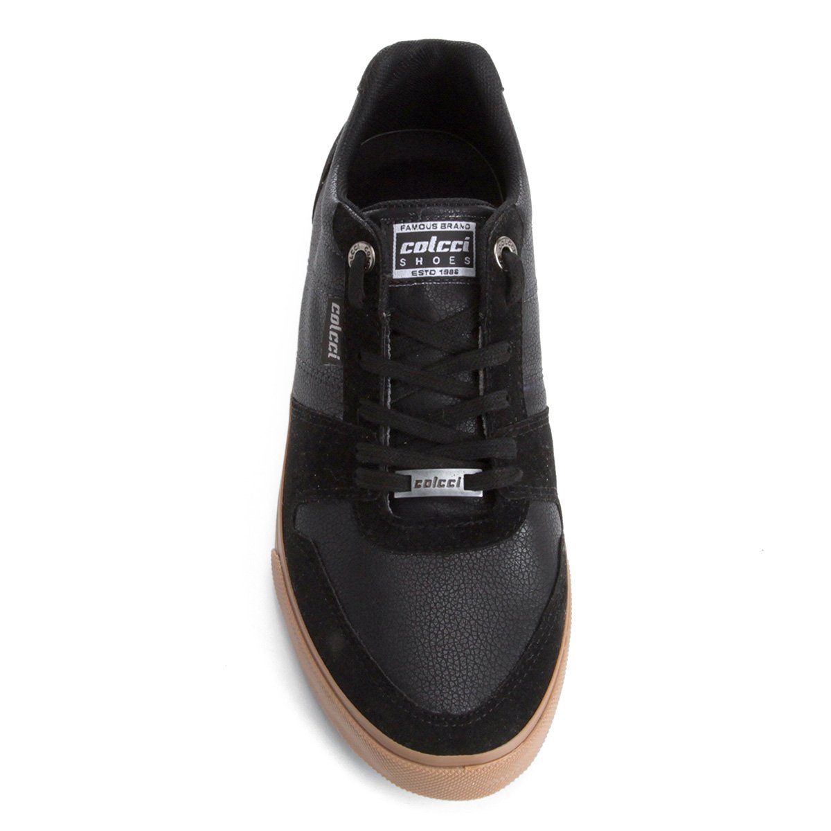 sapatênis colcci recortes preto