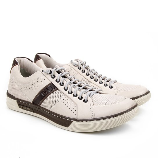 Sapatênis Couro Democrata Blend Masculino - Off White é ruim? Sapatênis Couro Democrata Blend Masculino - Off White é boa?