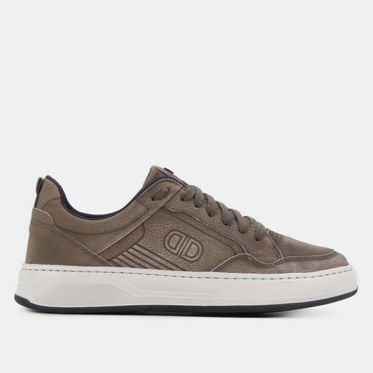 Sapatênis Couro Democrata Bold Masculino - Chumbo Menor preço em Sapatênis Couro Democrata Bold Masculino - Chumbo