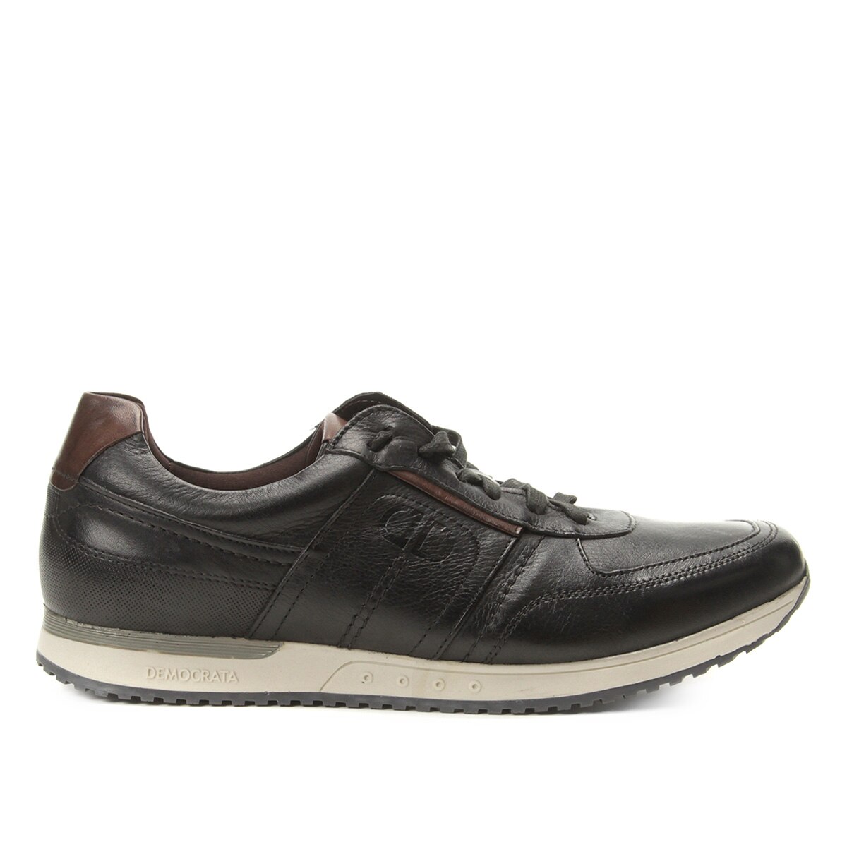 Sapatênis Couro Democrata Jogging Neo Masculino - Preto | Netshoes