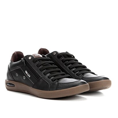Sapatênis Couro Ferracini Blade Masculino - Preto | Netshoes