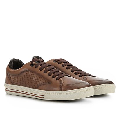 Sapatênis Couro Ferracini Force Masculino - Marrom | Netshoes