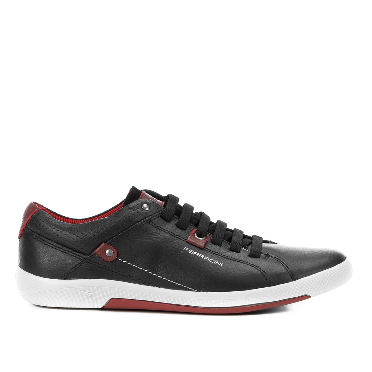 Sapatênis Couro Ferracini Infinit Napa Masculino - Preto | Netshoes