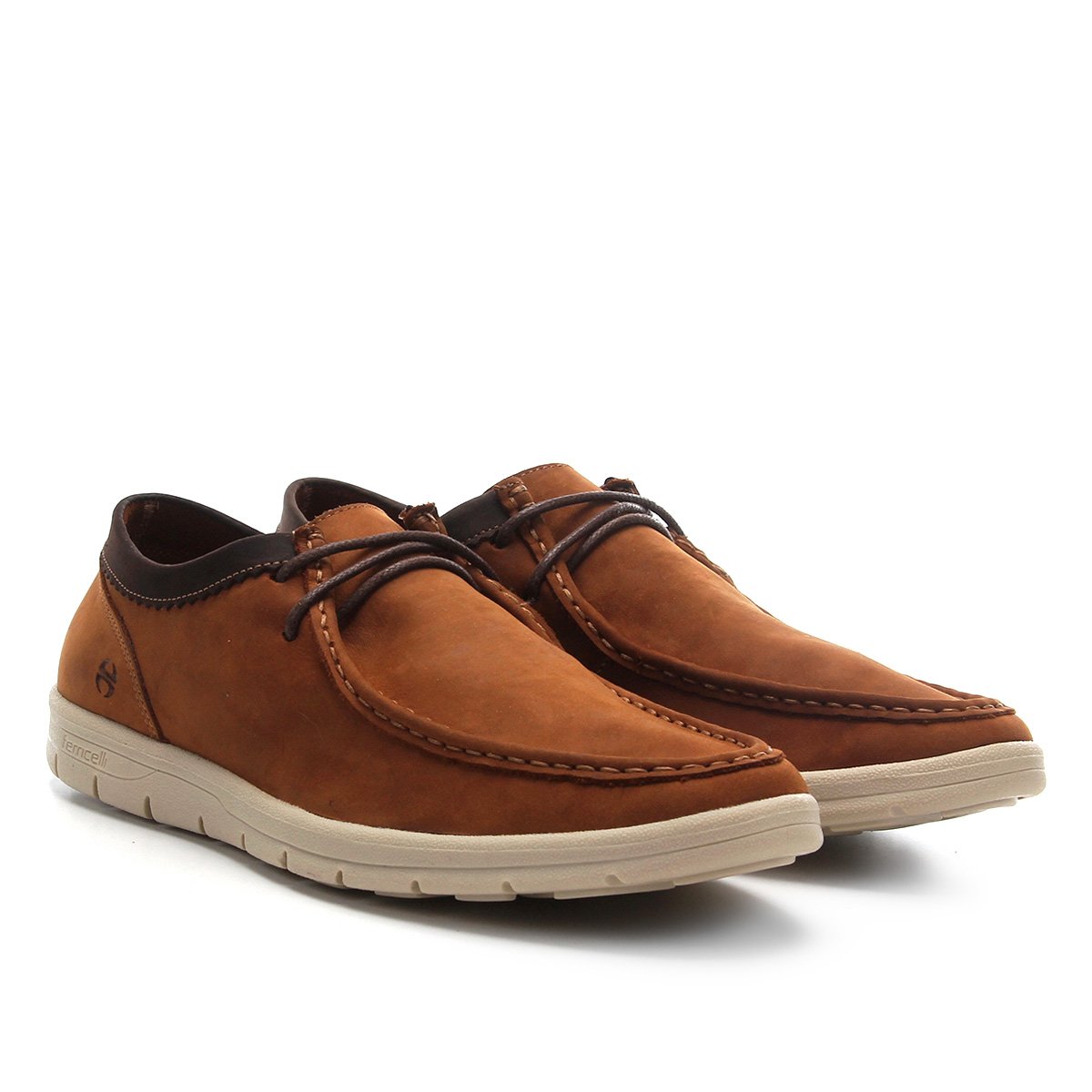 Sapatênis Couro Ferricelli Kwid Masculino - Caramelo | Netshoes
