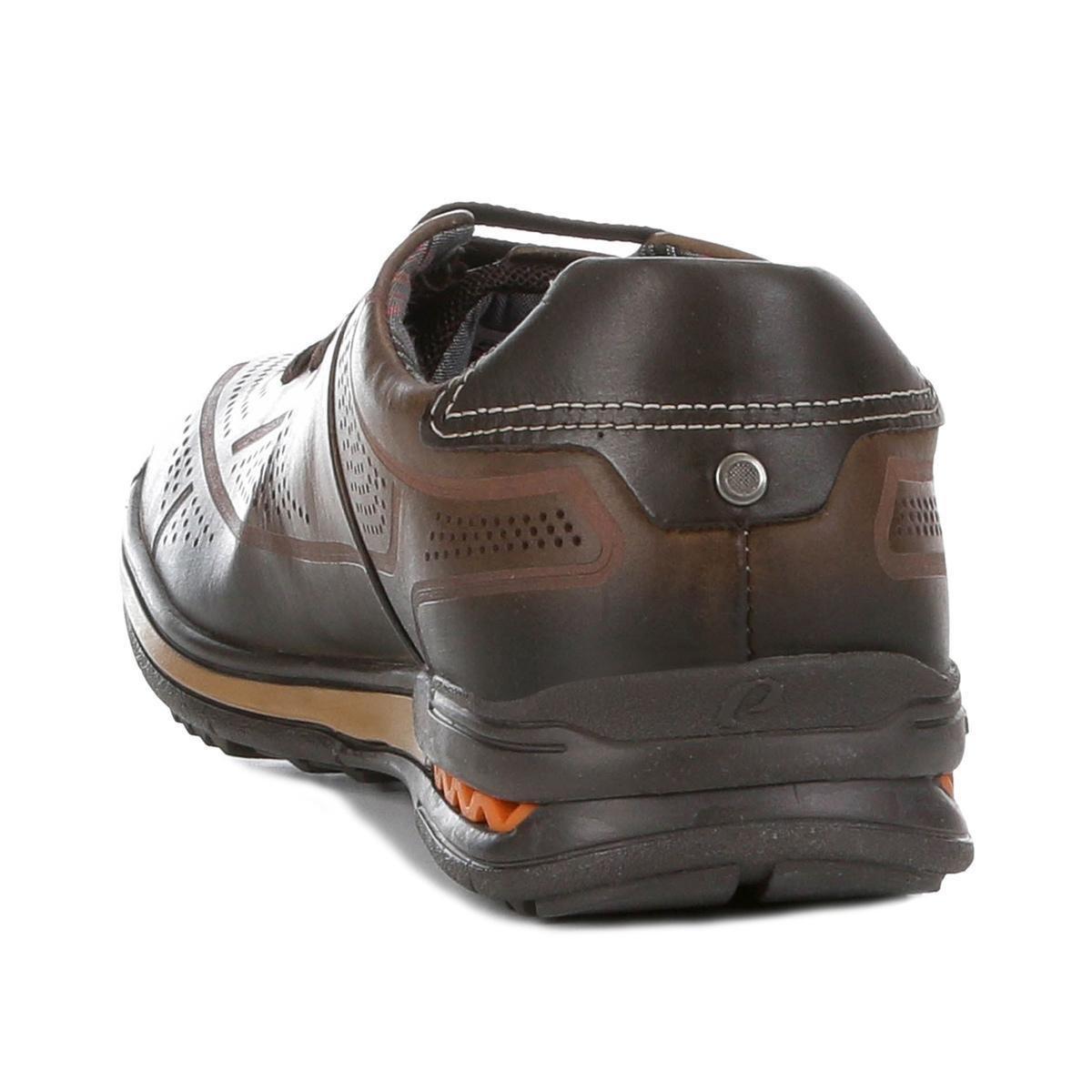 Sapatênis Couro Pegada Conforto Cadarço Elástico Masculino - Marrom |  Netshoes