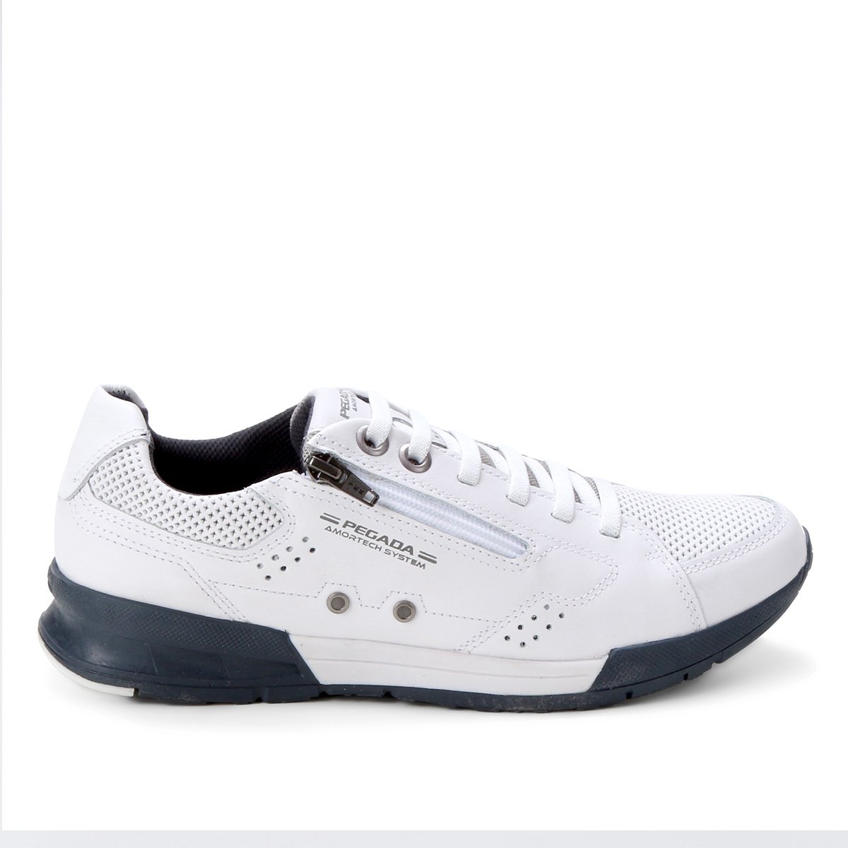 Sapatênis Couro Pegada Jogging Masculino - Branco | Netshoes