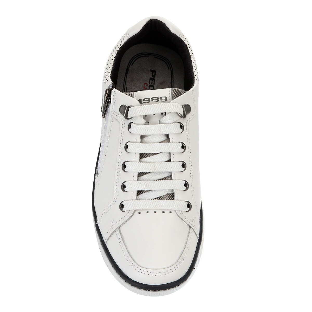 Sapatênis Couro Pegada Zíper 1989 Masculino - Branco | Netshoes