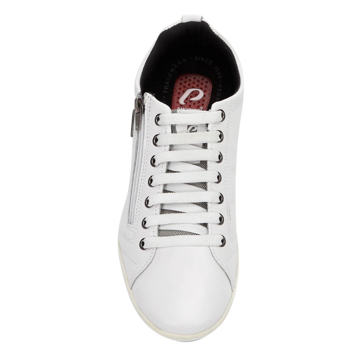 Sapatênis Couro Pegada Zíper Masculino - Branco | Netshoes