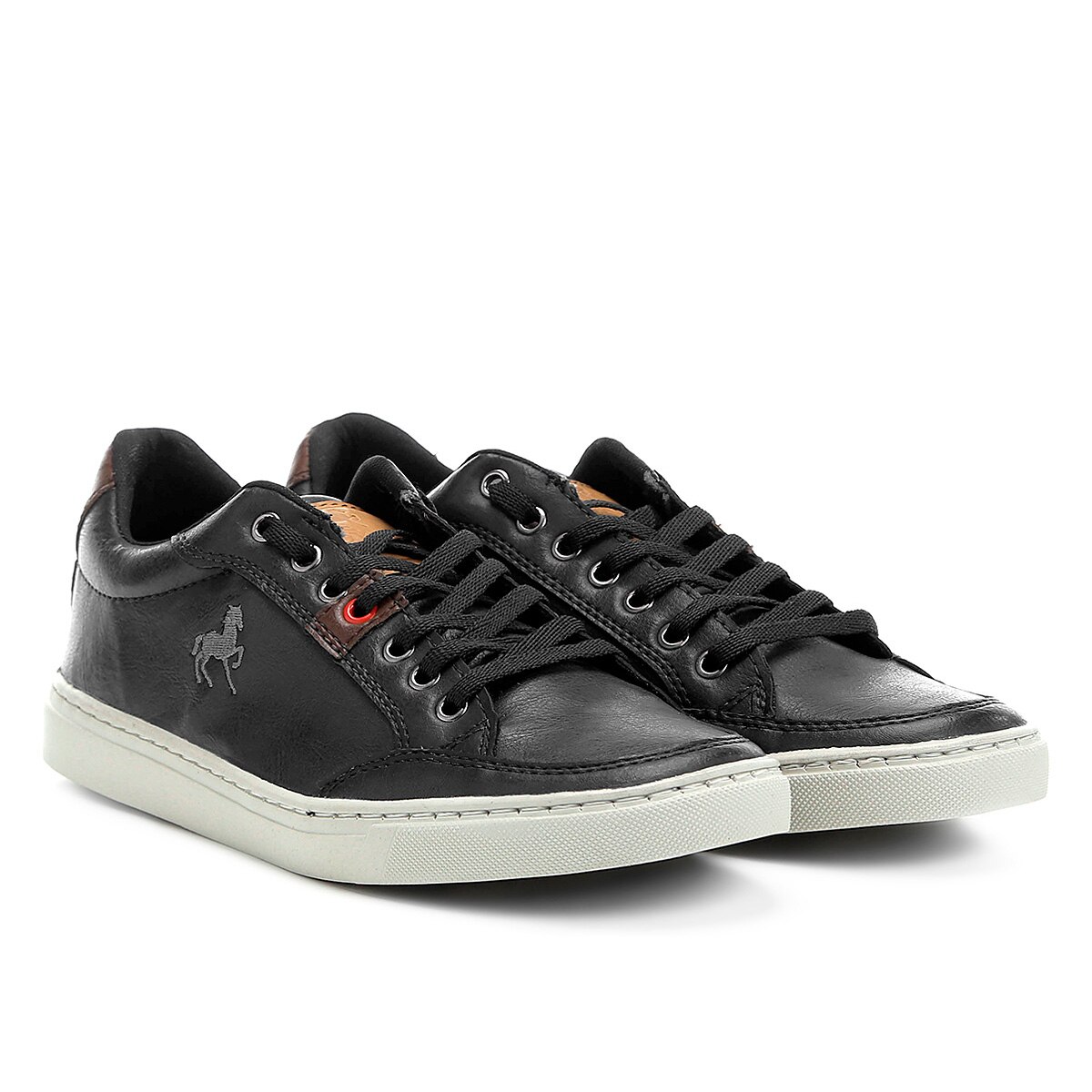 Sapatênis Couro Polo Royal Ilhós Masculino - Marinho | Netshoes