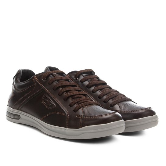 Sapatênis Couro Rafarillo Air Sport Masculino - Café Menor preço em Sapatênis Couro Rafarillo Air Sport Masculino - Café