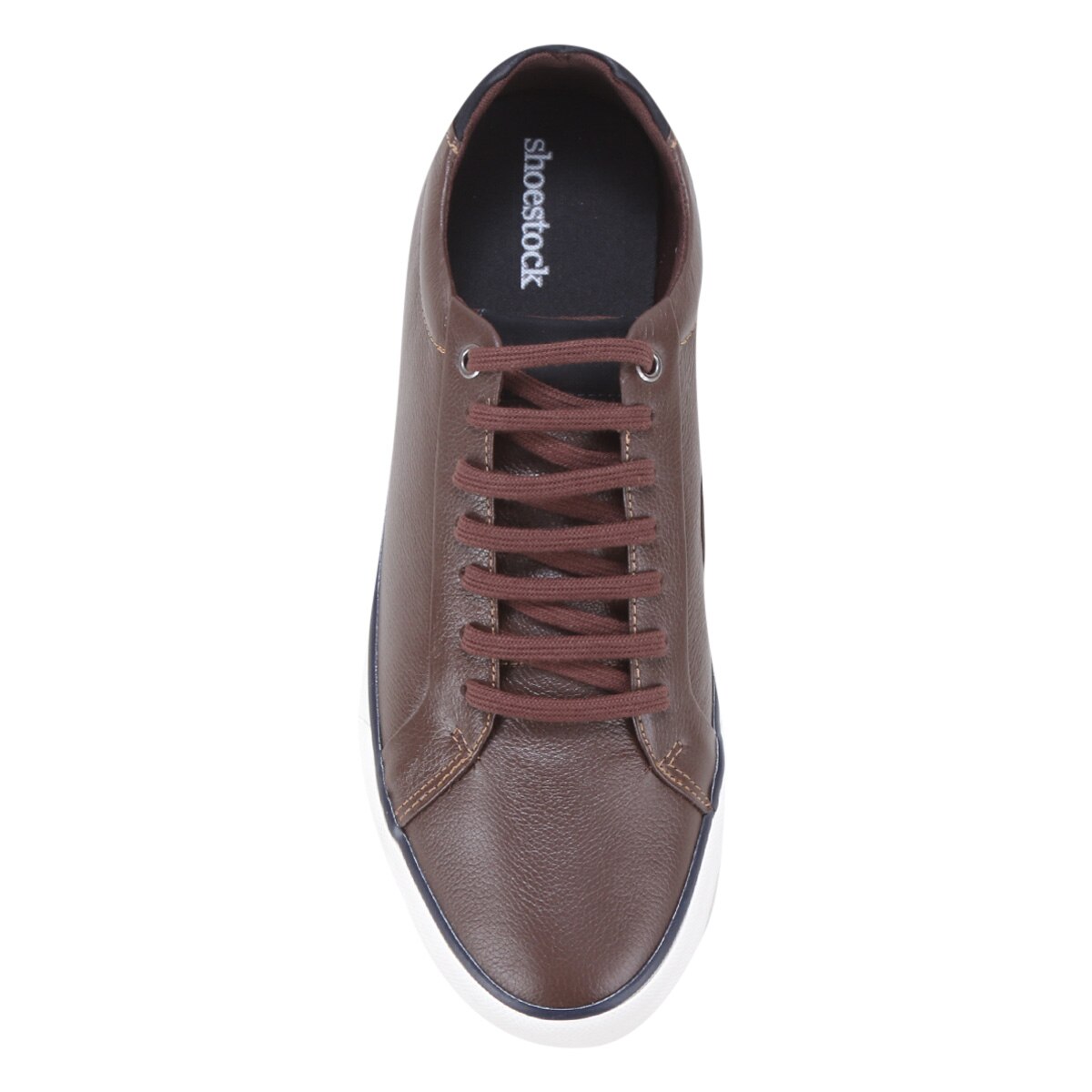 Sapatênis Couro Shoestock Napa Masculino - Cafe | Netshoes