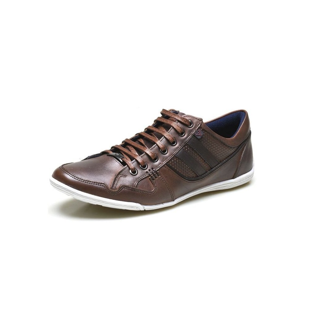 Sapatenis Couro Supertech Calvest Havana Masculino - Marrom | Netshoes