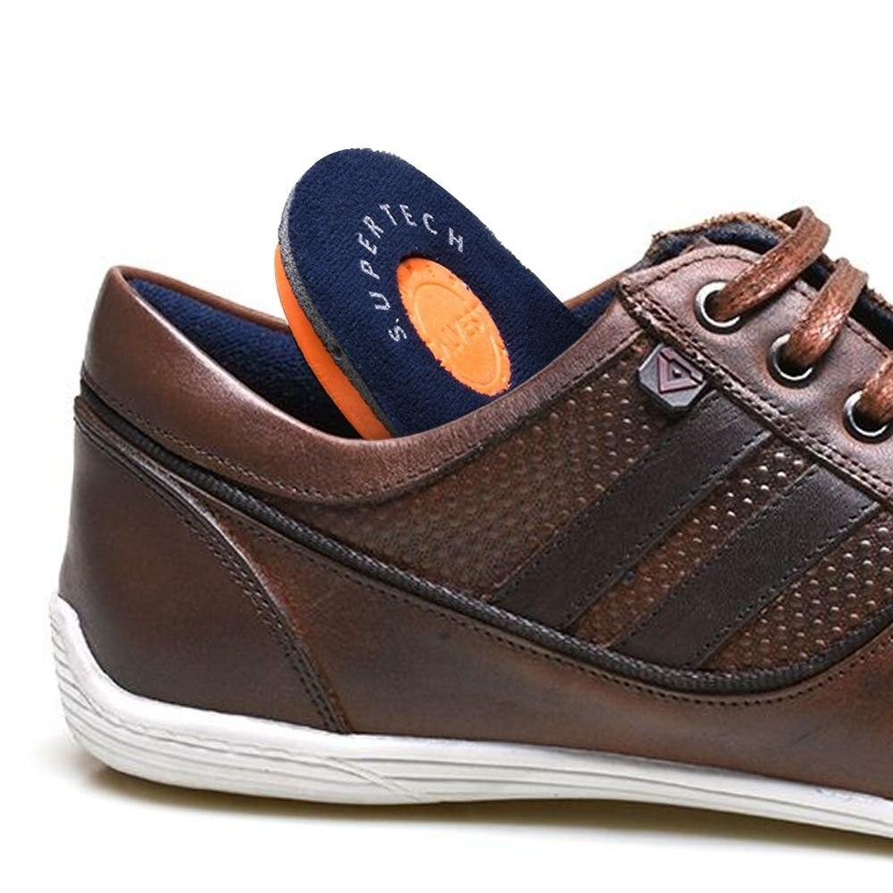 Sapatenis Couro Supertech Calvest Havana Masculino - Marrom | Netshoes