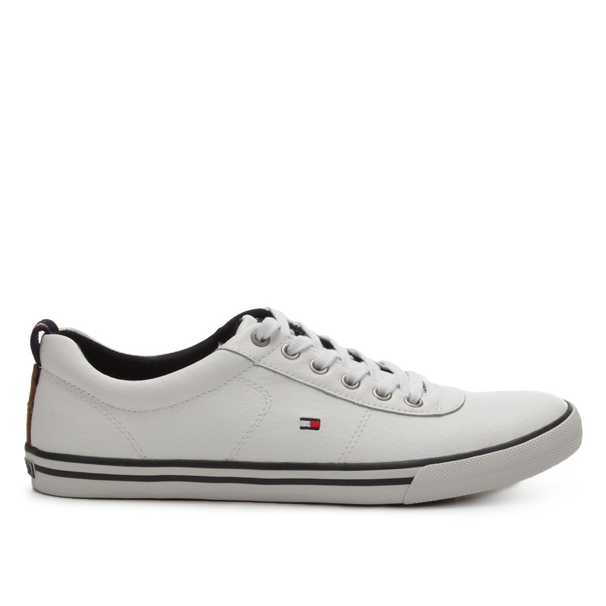 Sapatênis Couro Tommy Hilfiger Clássico Masculino - Branco | Netshoes