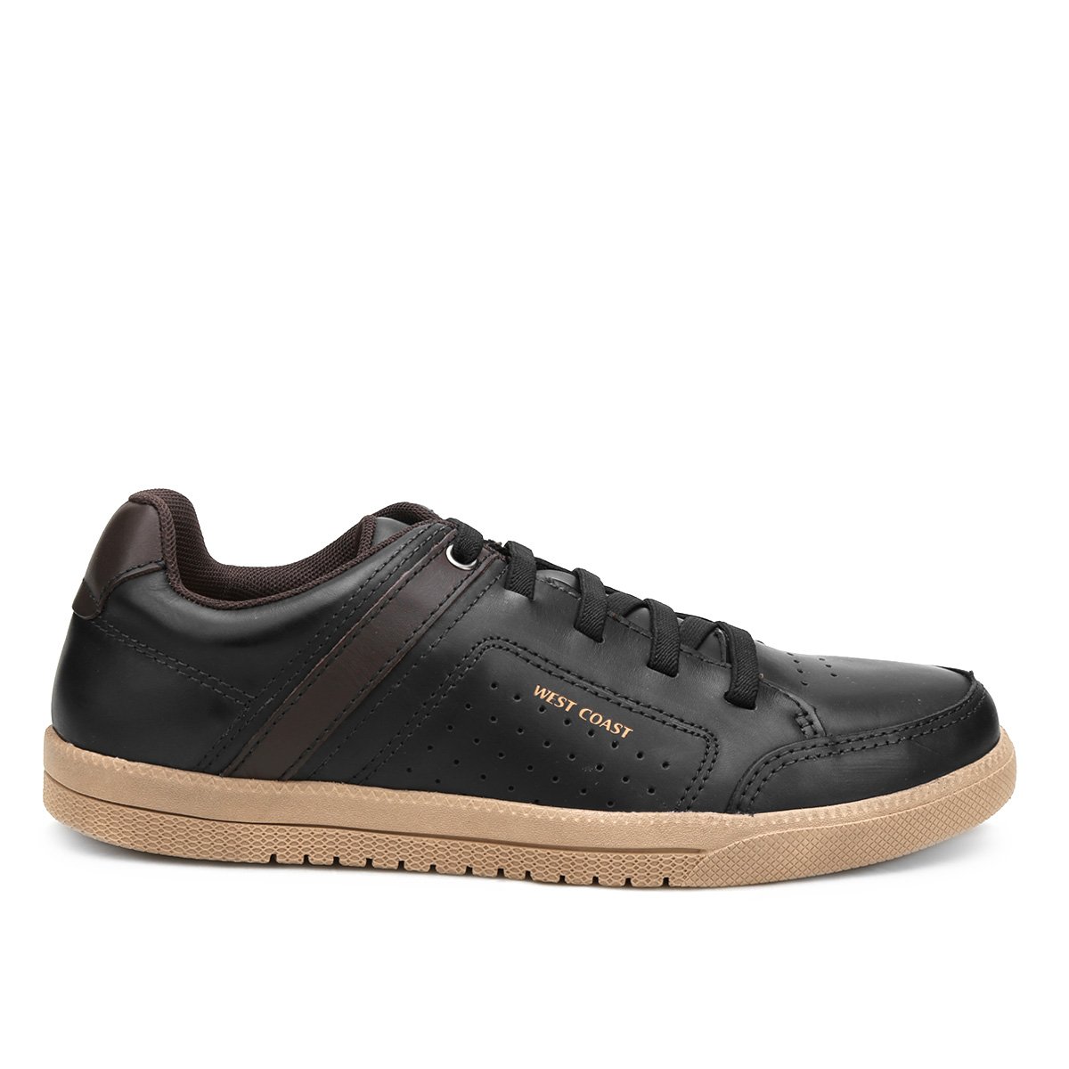 Sapatênis West Coast Masculino Couro Cadarço Elástico 189717 - COMPRE na  MilShoes | Calçados Online