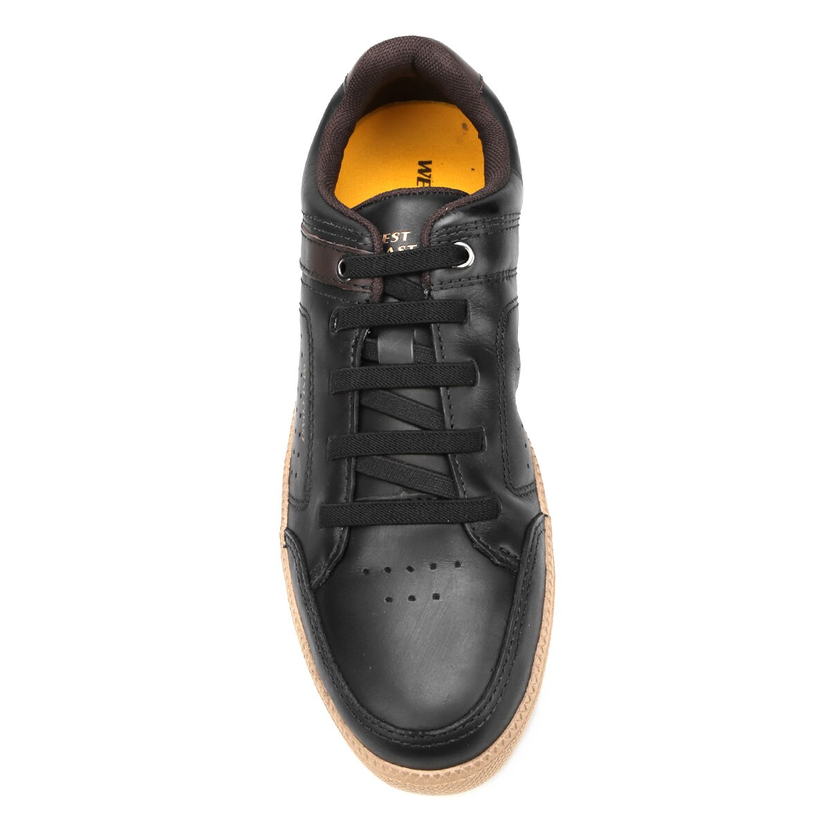 Sapatênis Couro West Coast Cadarço Elástico Masculino - Preto | Netshoes