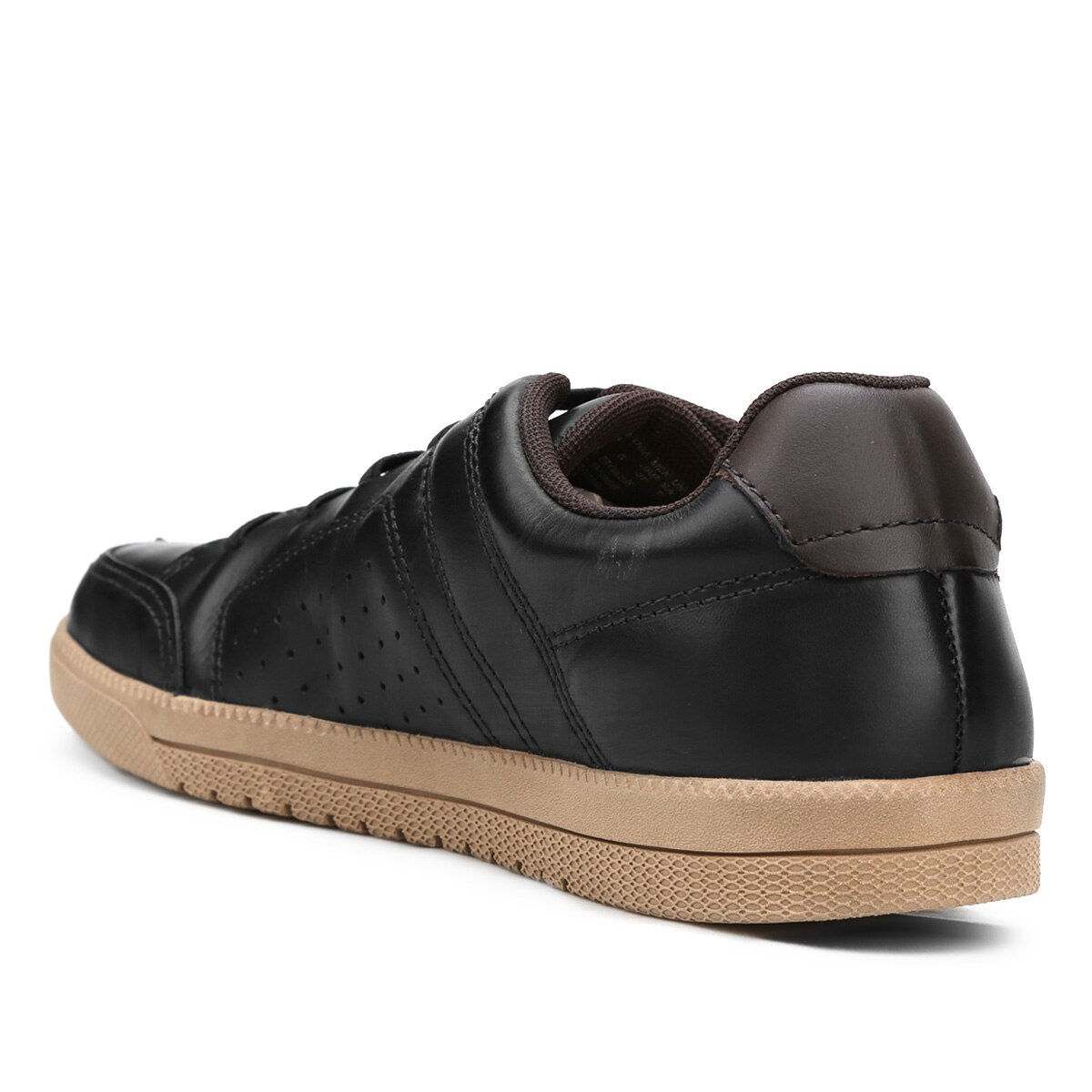 Sapatênis Couro West Coast Cadarço Elástico Masculino - Preto | Netshoes