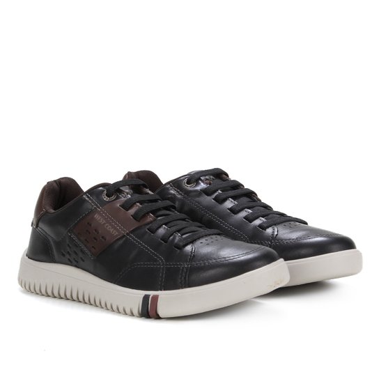 Sapatênis Couro West Coast Venom Masculino - Preto Menor preço em Sapatênis Couro West Coast Venom Masculino - Preto