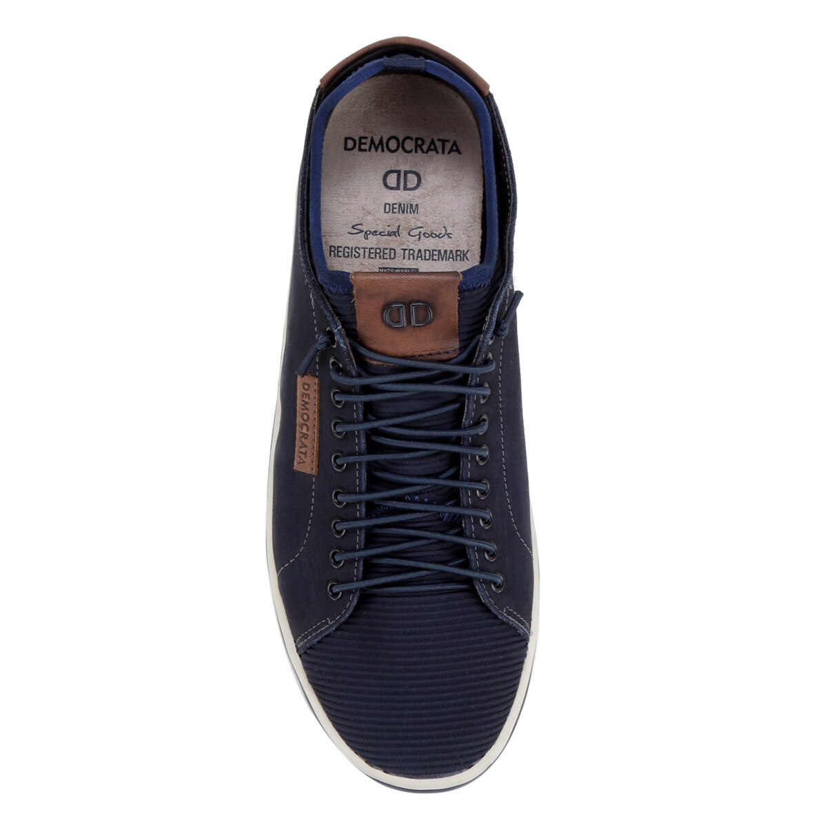 Sapatênis Democrata Denim Masculino - Marrom+Marinho | Netshoes