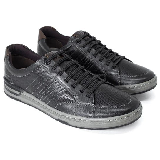 Sapatênis Democrata Denim Shift Couro Confortável 151119 - Preto Menor preço em Sapatênis Democrata Denim Shift Couro Confortável 151119 - Preto