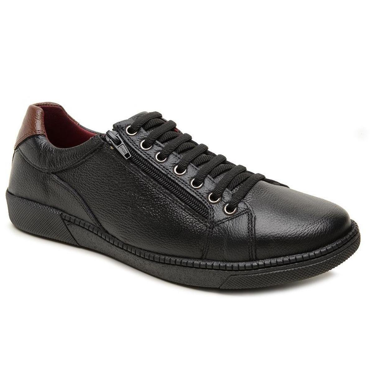 Sapatênis em Couro Casual Confortável Menor preço em Sapatênis em Couro Casual Confortável