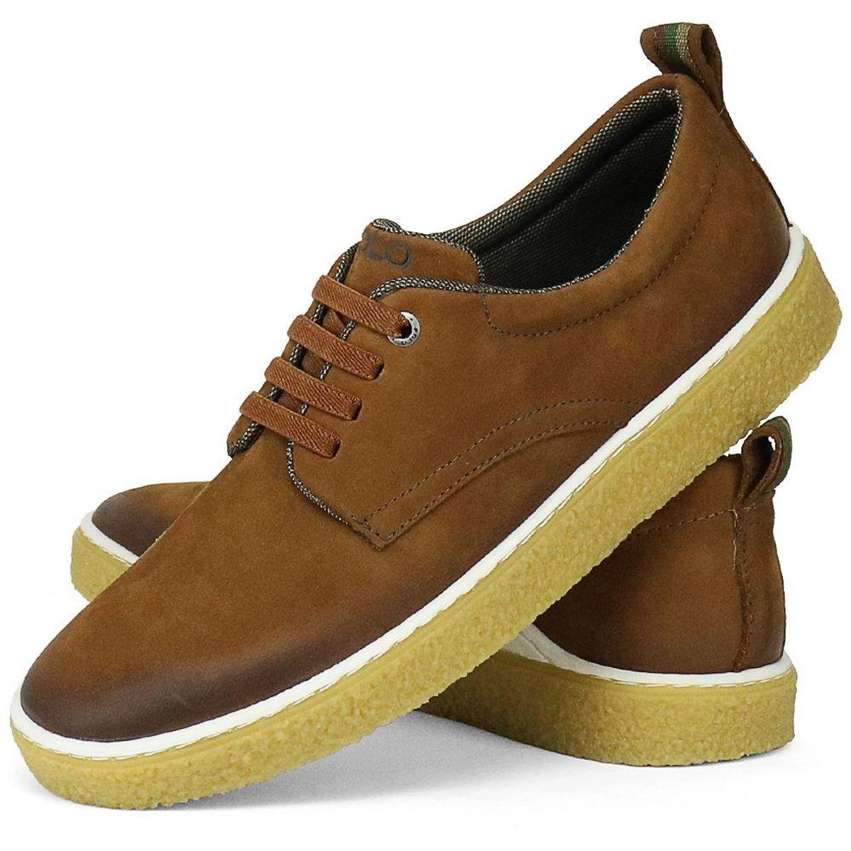 sapatênis couro nobuck