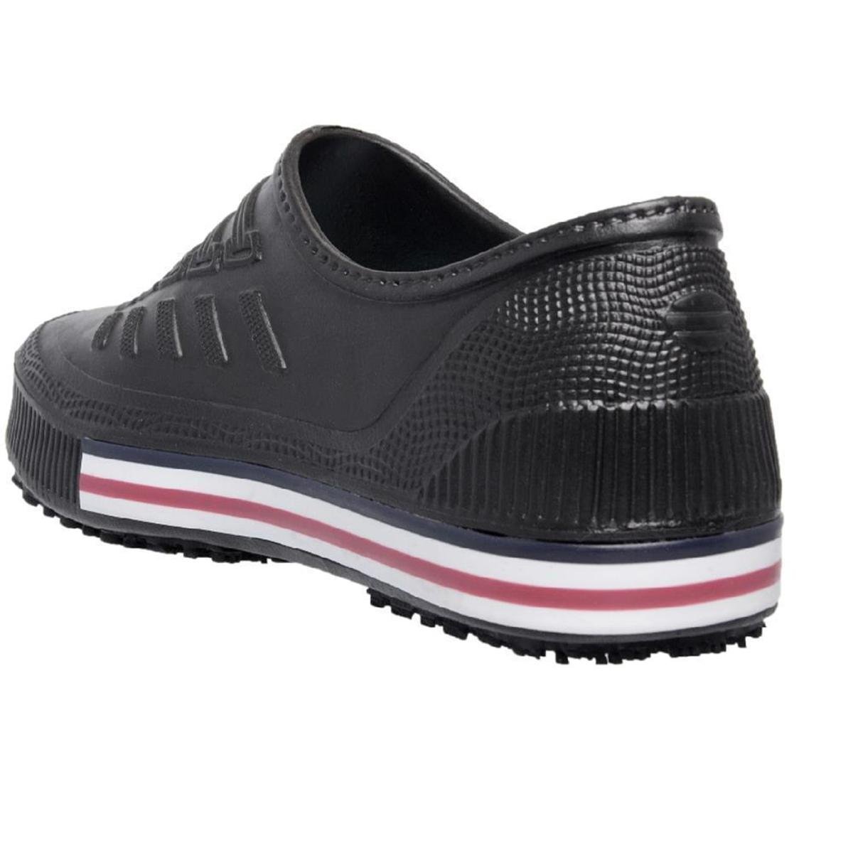 Sapatênis EPI Soft Works Antiderrapante Listrado Moderno - Preto+Vermelho |  Netshoes