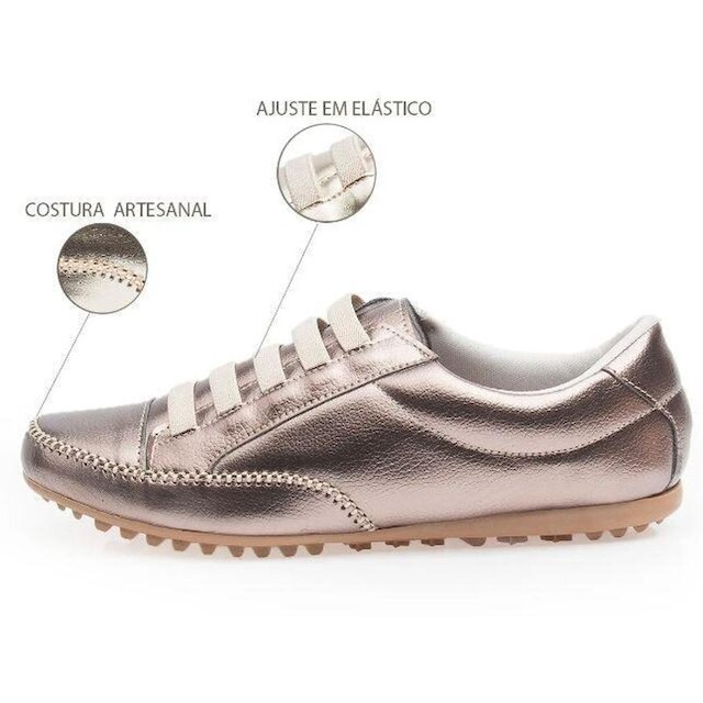 Sapatênis Feminino Casual Confortável - Ouro Velho