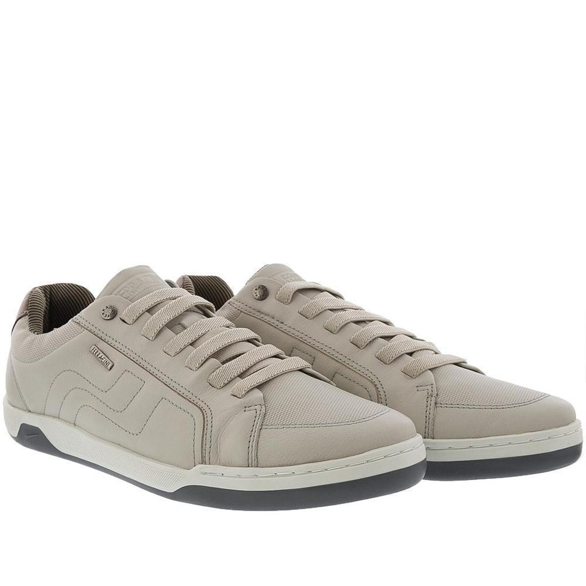 Sapatênis Ferracini Lexus Couro Off White - 45 - Cinza | Netshoes