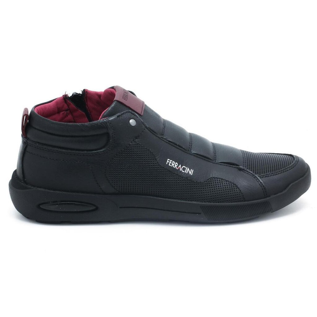Sapatênis Ferracini Pulse Couro Zíper Elástico Masculino 2261
