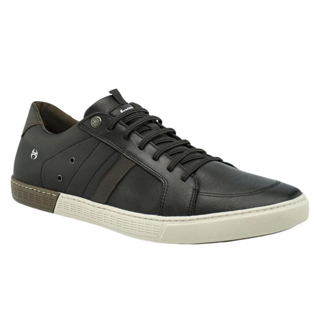 Sapatênis Ferricelli Couro Cano Alto Sticks Masculino - Preto | Netshoes