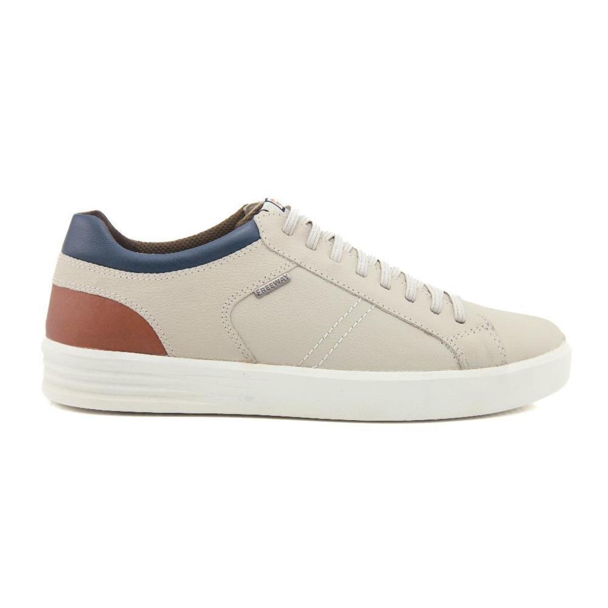 SAPATÊNIS FREEWAY SIF COURO OFFWHIT - MASCULINO - Branco | Netshoes