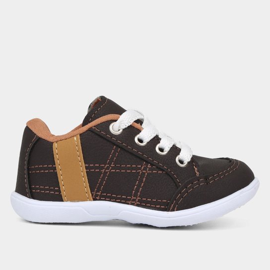 Sapatênis Infantil Kurz Básico Menino - Marrom Menor preço em Sapatênis Infantil Kurz Básico Menino - Marrom