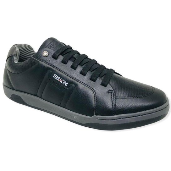 SAPATENIS MASC FERRACINI 7048-267B PRETO - Preto Menor preço em SAPATENIS MASC FERRACINI 7048-267B PRETO - Preto