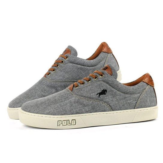 Sapatênis Masculino Bege Casual Polo White Leve - Bege Menor preço em Sapatênis Masculino Bege Casual Polo White Leve - Bege