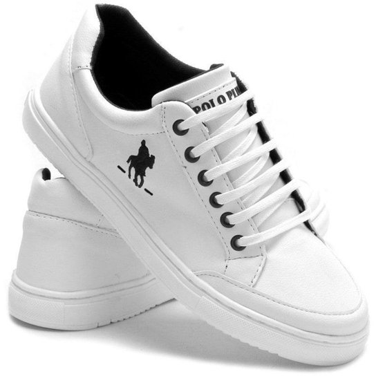 Sapatênis Masculino Branco Polo Tênis Casual Dia a Dia Leve - Branco Menor preço em Sapatênis Masculino Branco Polo Tênis Casual Dia a Dia Leve - Branco
