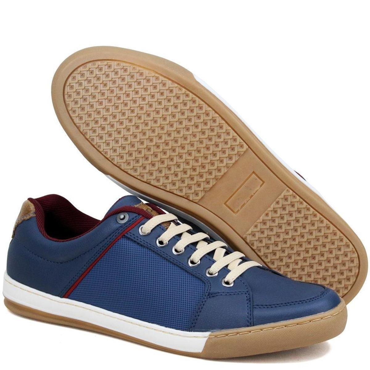 Sapatênis Masculino Cadarço Moderno Resistente Dia a Dia - Azul | Netshoes