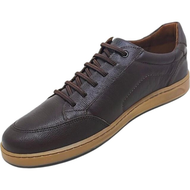 Sapatênis Masculino Casual Dia a Dia Passeio Trabalho em Couro Calce Fácil Conforto Free Way Cooper1