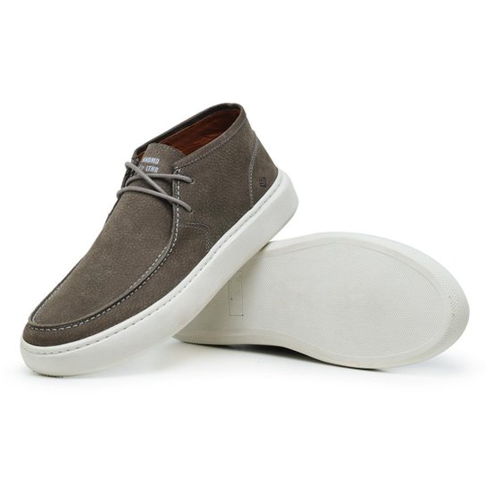 Sapatenis Masculino Casual Estilo Bota Couro Legitimo Conforto