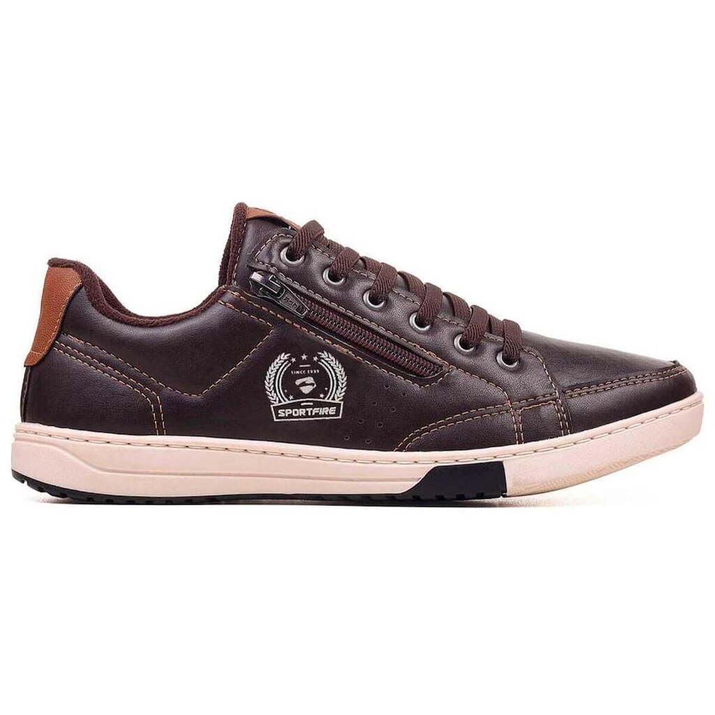 Sapatênis Masculino Casual Zíper Lateral Emblema