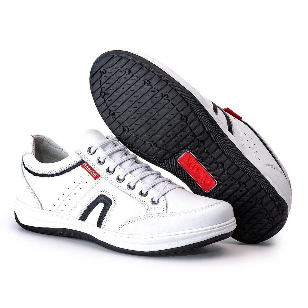 Sapatênis Masculino Couro Branco Comfort
