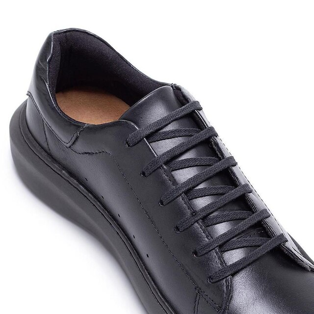 Sapatênis Masculino Couro Cadarço Moderno Conforto Casual