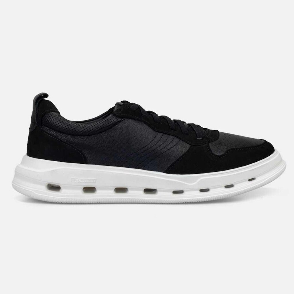 Sapatenis Masculino Democrata Full Light Groove Couro 240701