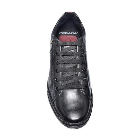 Sapatênis Masculino Em Couro Pegada Amortech Com Zíper - Preto Menor preço em Sapatênis Masculino Em Couro Pegada Amortech Com Zíper - Preto