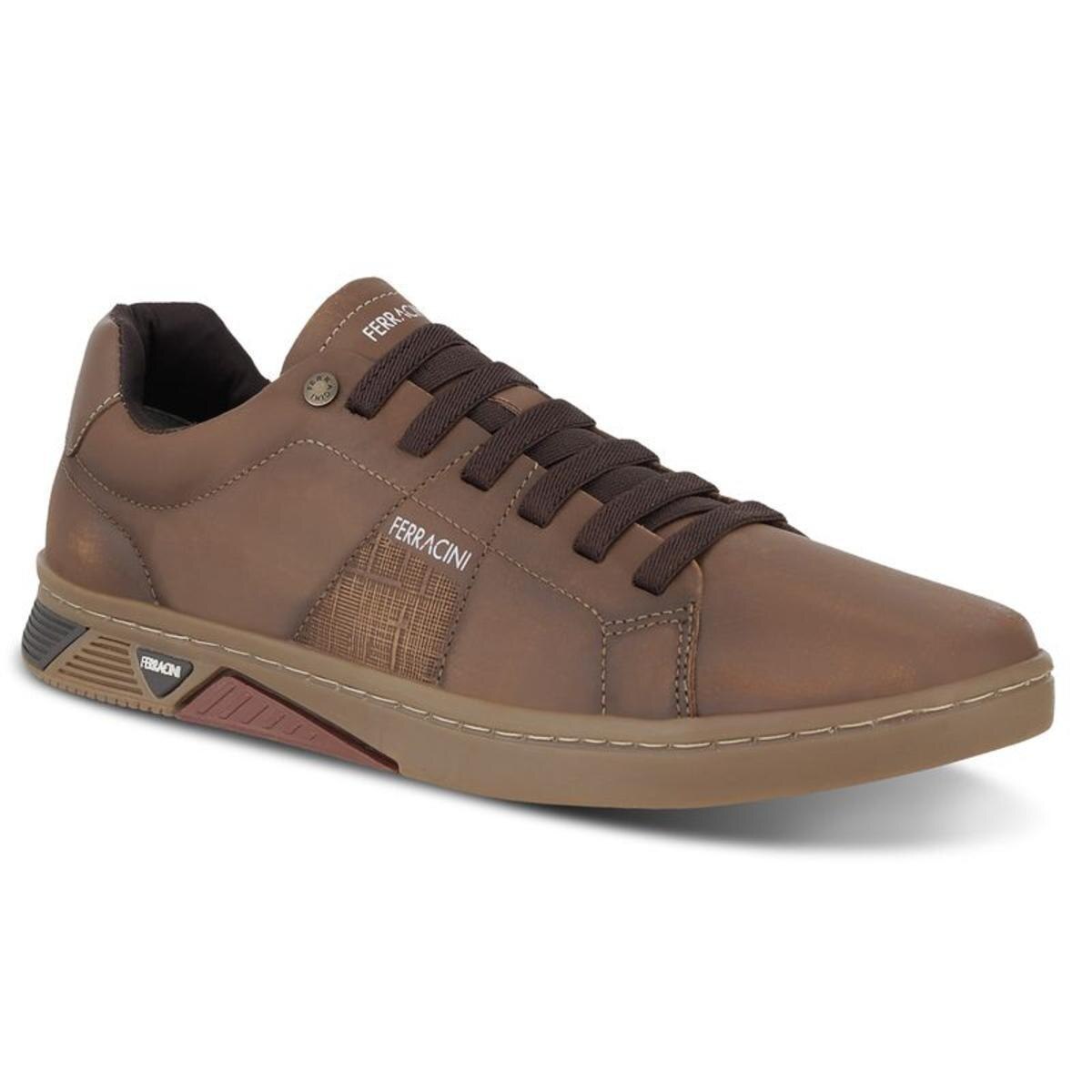 SAPATENIS MASCULINO FERRACINI 9564617 - Marrom | Netshoes