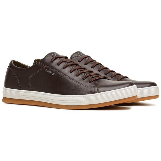 Sapatênis Masculino Freeway Phanton Couro Night Legítimo - Marrom Menor preço em Sapatênis Masculino Freeway Phanton Couro Night Legítimo - Marrom