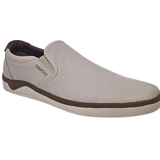 Sapatênis Masculino Iate Slip-On Ferracini 24hr Jeep 1355A- Branco Gelo - Branco+Cinza Menor preço em Sapatênis Masculino Iate Slip-On Ferracini 24hr Jeep 1355A- Branco Gelo - Branco+Cinza